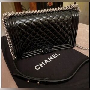 🌺CHANEL🌺 LTD Edition Black Patent Le Boy Bag EXCELLENT CONDITION! 💎💝💃